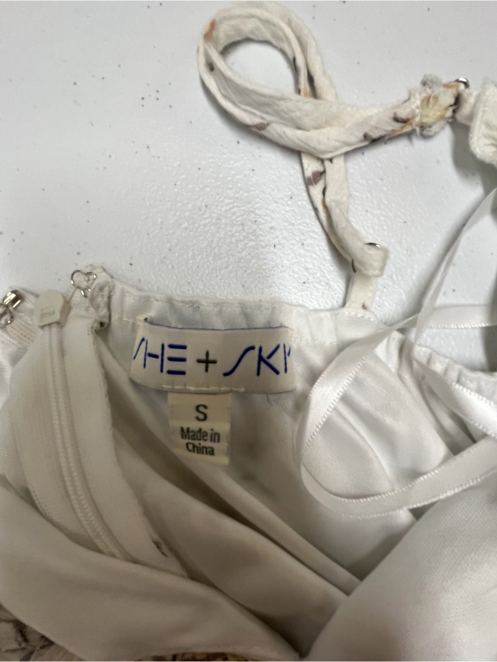 She + Sky White Girls' Romper with Adjustable Straps